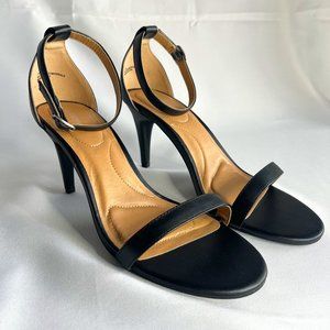 Lane Bryant Thin Ankle-Strap High Heel Black Size 11W